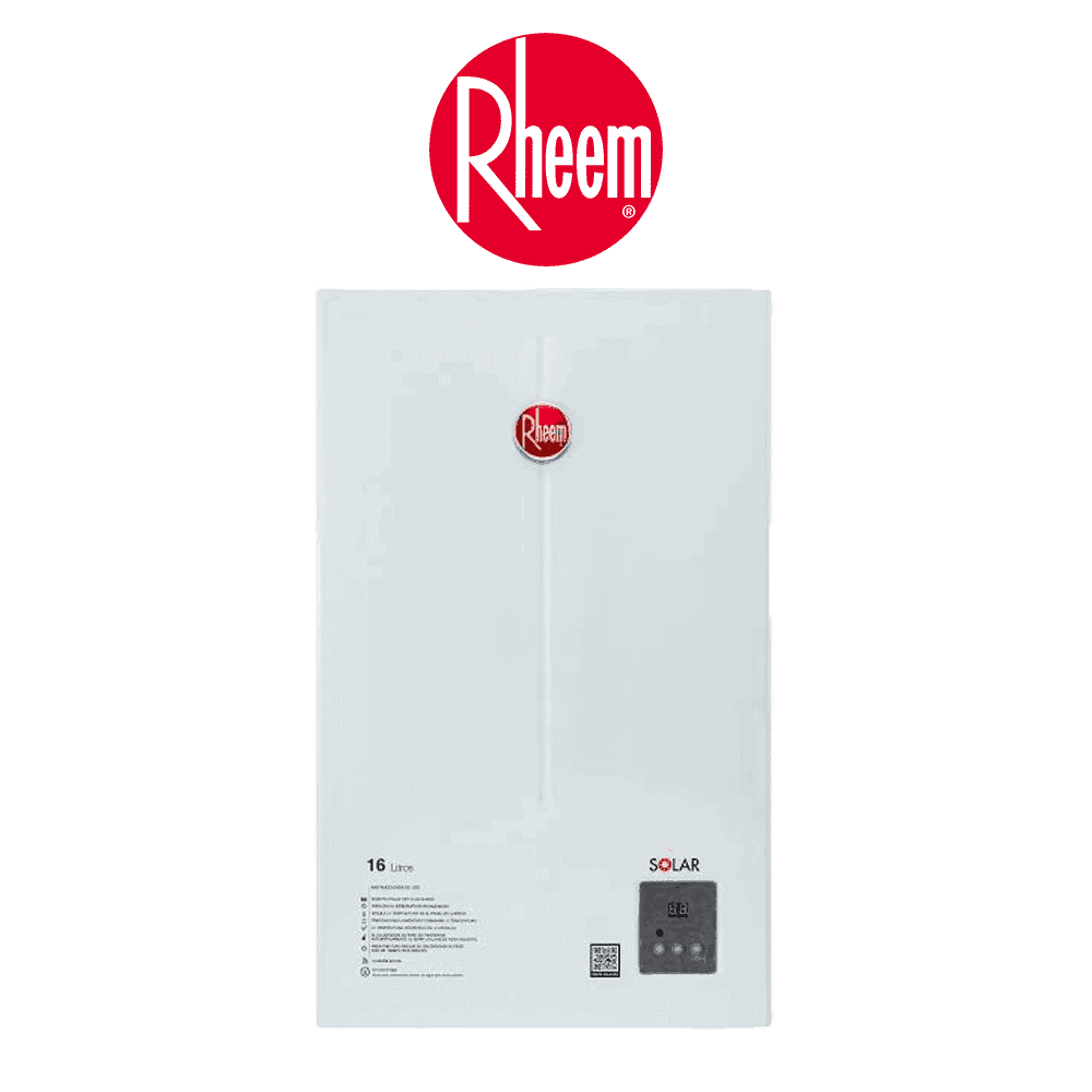 Calentador de agua Rheem Solar de 16 litros para uso doméstico.